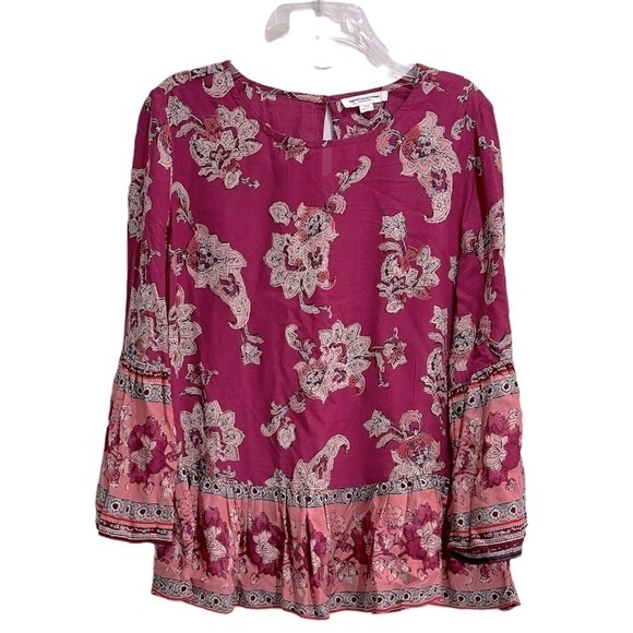 beachlunchlounge Pink Floral Blouse - Picture 1 of 6